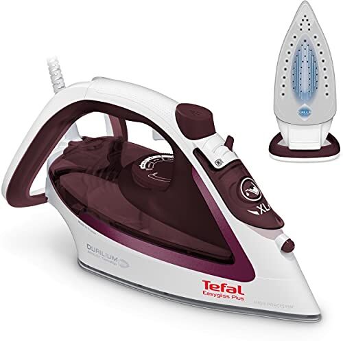 Tefal Ferro da stiro a vapore Easygliss Plus con funzione autopulente, spegnimento automatico, sistema anticalcare, 2400 Watt