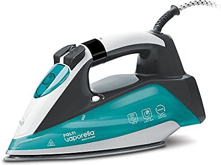 Polti Vaporella Quick&Slide Qs220 Ferro da Stiro con Selettore Rotativo della Temperatura e display digitale, Piastra Pro-Steam, 2400 W, Colpo di Vapore 250 G