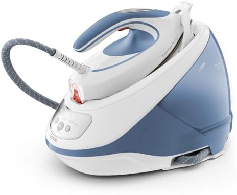 Tefal Express Protect Ferro da Stiro a Vapore, Bianco/Blu