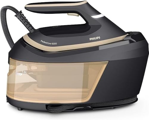 Philips Perfectcare 6000 Series Ferro Da Stiro Con Caldaia 2400 W, Colpo Di Vapore 600 g, Pressione 8 Bar, Tecnologia Optimaltemp, Serbatoio 1.8 L, , Nero Oro