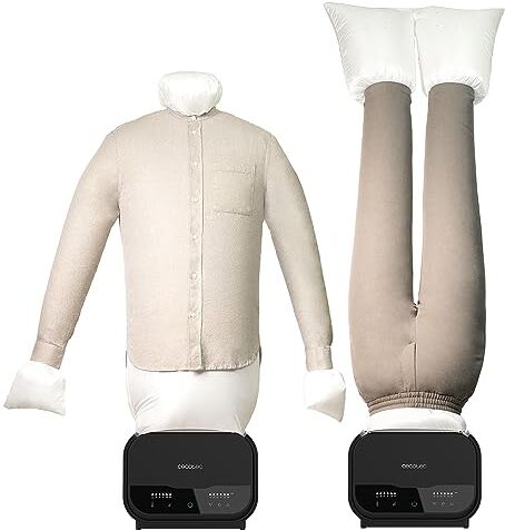 Cecotec Manichino da stirare e asciugare IronHero 1200 Mannequin Dry. 1200 W, rimuove le rughe e deodorizzato, 2 in 1: camicia e pantaloni, autonomia 180 min., controllo touch, timer.