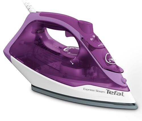 Tefal FV2836 Dry & Steam iron Ceramic soleplate 2400 W Purple White