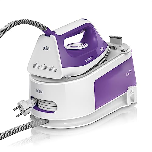 Braun Carestyle1 IS1014VI, Ferro Generatore Di Vapore, Carica Continua, Termostato Regolabile, Tanica 1,5L, AUTOSPEGNIMENTO, Sistema Sicurezza, Viola