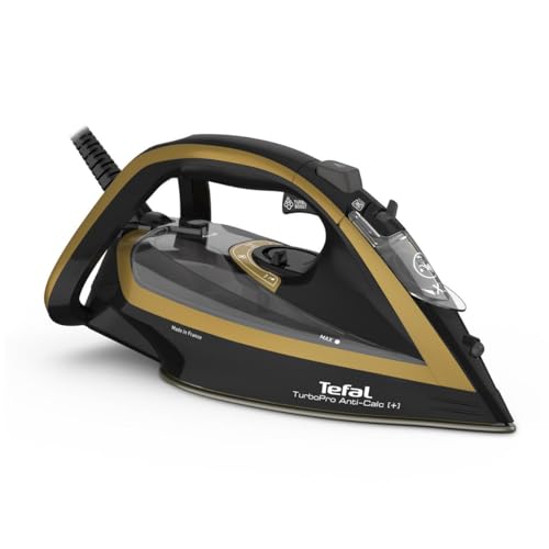 Tefal TurboPro E1 iron Dry iron Durilium AirGlide Autoclean soleplate 3000 W Black Gold