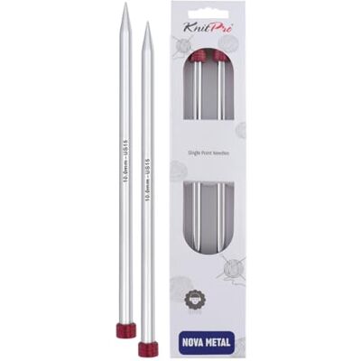 KnitPro - Nova Metal - 30cm - 10mm - Aghi da maglia KnitPro - Nova Metal - 30cm - 10mm - Aghi da maglia