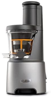 Kenwood PureJuice XL JMP85.​000SI, Estrattore Frutta e Verdura con Contenitore Polpa e Brocca per Succo, Tubo di Alimentazione XL, Tappo Antigoccia, Potenza 230W, Argento