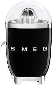 SMEG , Spremiagrumi Elettrico , Spremitura a Pressione Manuale, Beccuccio Antigoccia e Cono Universale, Base Antiscivolo, Avvolgicavo Integrato, 70W, Nero