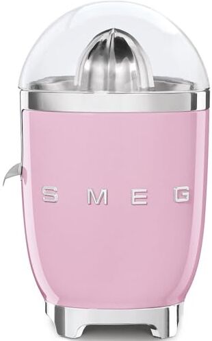 SMEG , Spremiagrumi Elettrico , Spremitura a Pressione Manuale, Beccuccio Antigoccia e Cono Universale, Base Antiscivolo, Avvolgicavo Integrato, 70W, Rosa