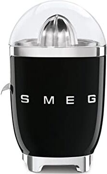 SMEG , Spremiagrumi Elettrico , Spremitura a Pressione Manuale, Beccuccio Antigoccia e Cono Universale, Base Antiscivolo, Avvolgicavo Integrato, 70W, Nero