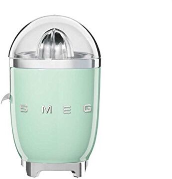 SMEG , Spremiagrumi Elettrico , Spremitura a Pressione Manuale, Beccuccio Antigoccia e Cono Universale, Base Antiscivolo, Avvolgicavo Integrato, 70W, Verde Pastello