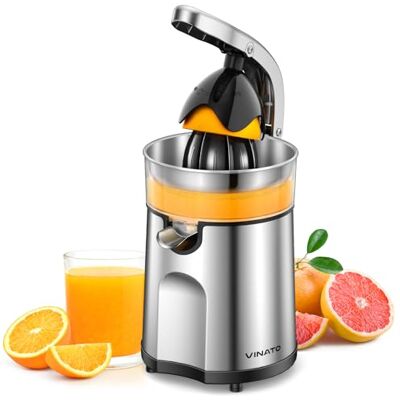 VINATO Spremiagrumi Elettrico Professionale con 2 Coni, Estraattore di Succo a Bassa Velocità, Facile Pulizia, Anti-Goccia per Arance, Limoni, Agrumi VINATO Spremiagrumi Elettrico Professionale con 2 Coni, Estraattore di Succo a Bassa Velocità, Facile Pulizia, Anti-Goccia per Arance, Limoni, Agrumi