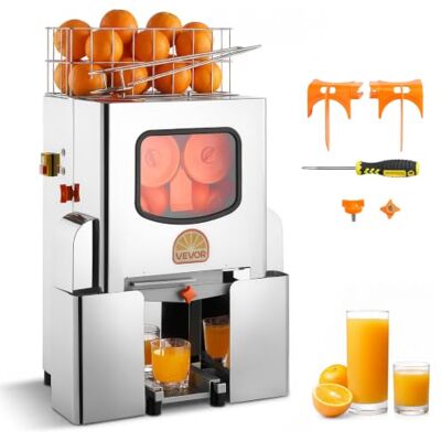 VEVOR Macchina Spremiagrumi Succo Arance 120 W Acciaio Inox max 20 Arance, Spremiagrumi Elettrico 495x340x780 mm Estrattore di Limoni Agrumi Melograni Diametro tra 55–80 mm, Secchio Raccolta Bucce VEVOR Macchina Spremiagrumi Succo Arance 120 W Acciaio Inox max 20 Arance, Spremiagrumi Elettrico 495x340x780 mm Estrattore di Limoni Agrumi Melograni Diametro tra 55–80 mm, Secchio Raccolta Bucce