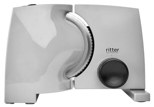 Ritter nova 1 Duo Plus Affettatrice elettrica in metallo con motore ECO, Made in Germany, colore: Grigio
