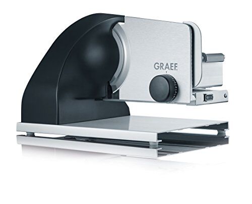 Graef Elettrico 185W Alluminio Nero, Acciaio inossidabile affettatrice