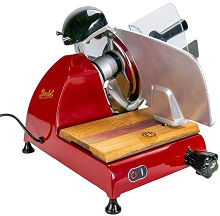 Palatina Werkstatt Berkel Red Line 250   Affettatrice   rosso   + tagliere in legno fatto a mano da vecchie botti di vino (quercia)   VK:1148,-€