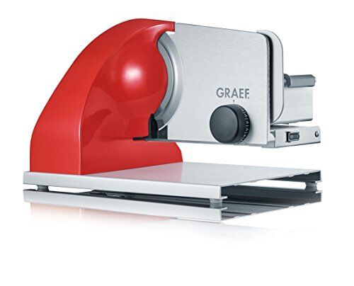 Graef Elettrico 185W Alluminio Rosso, Acciaio inossidabile affettatrice