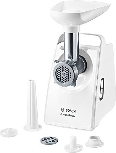 Bosch Tritacarne, 500 W, 0 Decibel, 5 velocità, Bianco