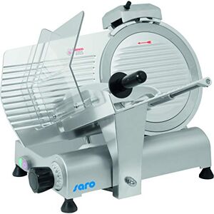 Saro AS 300 Affettatrice con lama da 300 mm di diametro, spessore di taglio da 0 a 13 mm, affilacoltelli, corpo in metallo leggero, da 230 V Saro AS 300 Affettatrice con lama da 300 mm di diametro, spessore di taglio da 0 a 13 mm, affilacoltelli, corpo in metallo leggero, da 230 V