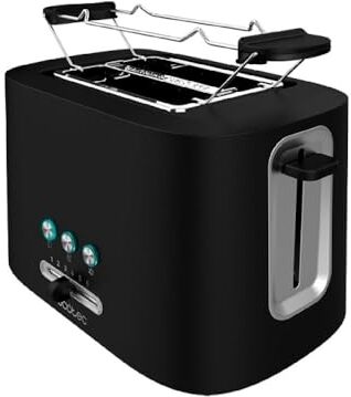 Cecotec Tostapane verticale Toast&Taste 9000 Doppio. 980 W, 2 fessure corte extra larghe, 3 funzioni preimpostate, design in plastica con finitura in acciaio inossidabile, con aste superiori,