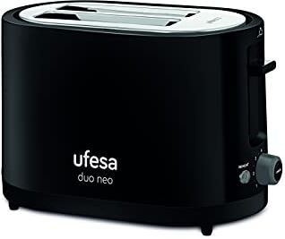 Ufesa DUO NEO Tostapane, 750 W, 7 Livelli di Tostatura, Funzione per Scongelare e Riscaldare