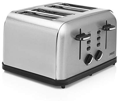 Princess Tostapane con Pinze per 4 Toast, 1750 W, Acciaio Inossidabile, Argento