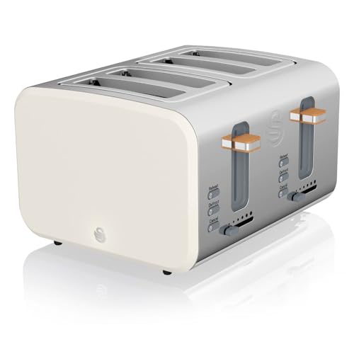 Swan ST14620WHTN toaster 4 slice(s) Stainless steel White 1500 W