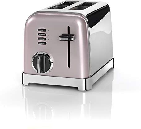 CUISINART Tostapane 2 fette, Acciaio inox, Funzione Bagel, Funzione Scongelamento, Funzione Riscaldamento, 6 Livelli di tostatura, Pink, Rosa pastello