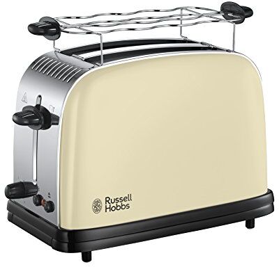 Russell Hobbs Tostapane, 2 Fette, 1670 W, Panini, Toast Farciti, Scongela e Riscalda, Funzione Lift & Look, Acciaio Inox, ColourPlus Crema 2334-56