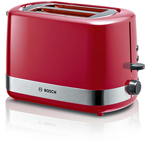 Bosch ComfortLine  Tostapane compatto per 2 fette, con funzione scongelamento/riscaldamento, 800 W, rosso