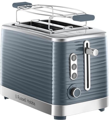 Russell Hobbs Tostapane, Scaldapanini, 2 Fette, Riscalda e Scongela, 1050 W, Grigio, Inspire Grigio,  [Esclusiva Amazon]