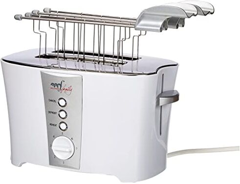 Melchioni Family   Tostapane TOSTO con Pinze per Toast, Toaster Sandwich Elettrico, Espulsione Automatica, 2 Fessure, 7 Livelli di Tostatura, Funzione Scongelamento, Potenza 600W