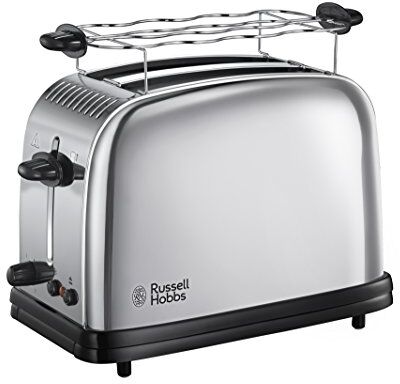 Russell Hobbs Tostapane, 2 fette, Griglia Integrata Scaldapanini, Toast, Scaldabrioche, Funzione scongelamento, Raccoglibriociole, Funzione Lift & Look, Victory 2SL,