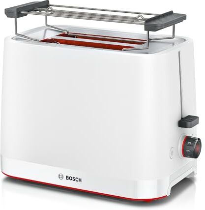 Bosch MyMoment  Tostapane compatto da 950 W, con funzione di scongelamento, centraggio del pane, spegnimento automatico, bianco opaco