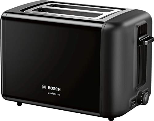 Bosch DesignLine Tostapane Compatto, Nero