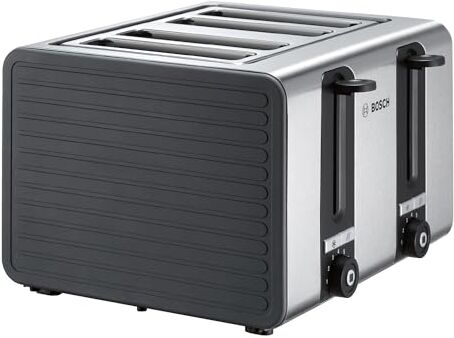 Bosch 4slice(s) 1800W Black, Stainless steel toaster , 4 slice(s), Black, Stainless steel, Stainless steel, Buttons, Rotary, CE, EAC, UA, VDE, 1800 W