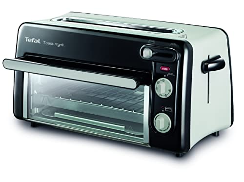 Tefal Toast n'Grill    Tostapane e mini forno 2 in 1, 1300 watt   27 x 16 x 14 cm   Nero/alluminio opaco   220-240 V  50-60Hz