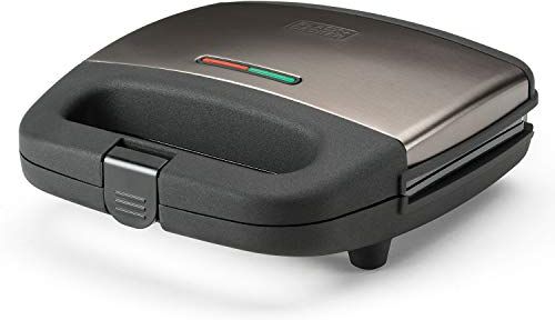 Black & Decker BXSA750E Piastra per panini con piastre grill adatte per toast e panini.750W. Piastre 21,5x12,5cm con rivestimento antiaderente.Anti-impronte