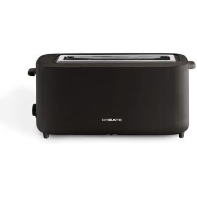 CREATE /TOAST STUDIO XL/Tostapane XL Nero / 6 livelli di potenza, vassoio raccoglibriciole, termostato, scongelamento, sistema di sicurezza, 950W CREATE /TOAST STUDIO XL/Tostapane XL Nero / 6 livelli di potenza, vassoio raccoglibriciole, termostato, scongelamento, sistema di sicurezza, 950W