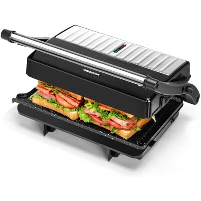 Aigostar Tostapane Piastra 1000W, Apertura a 180°, Antiaderente, Senza BPA Tostiera, 23x14,5 cm, Piccola e Compatta con Conservazione Verticale, per Panini, Carne e Verdure York Pro Aigostar Tostapane Piastra 1000W, Apertura a 180°, Antiaderente, Senza BPA Tostiera, 23x14,5 cm, Piccola e Compatta con Conservazione Verticale, per Panini, Carne e Verdure York Pro