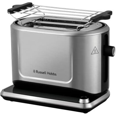 Russell Hobbs Tostapane 2 fette Grado di doratura perfetto; Ogni tipo di pane; Automaticoutomatico; Acciaio Inox; Superficie di controllo touch digitale, slot extra larghi, Attentiv 26210-56 Russell Hobbs Tostapane 2 fette Grado di doratura perfetto; Ogni tipo di pane; Automaticoutomatico; Acciaio Inox; Superficie di controllo touch digitale, slot extra larghi, Attentiv 26210-56