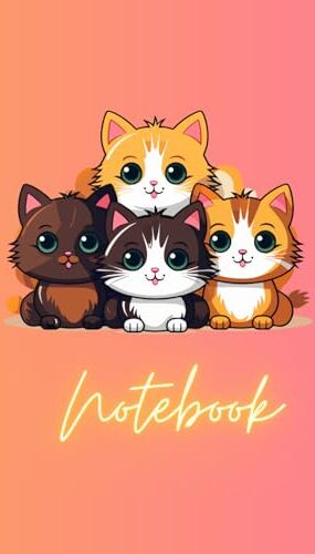 Genius Notebook: Notebook 4 kittens, in a line