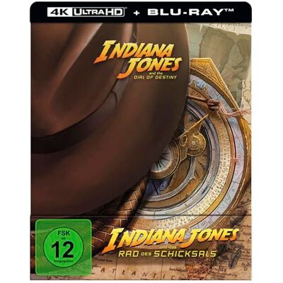Disney Indiana Jones und das Rad des Schicksals UHD BD (Lim. Steelbook): 4K Ultra HD Blu-ray + Blu-ray / Steelbook Disney Indiana Jones und das Rad des Schicksals UHD BD (Lim. Steelbook): 4K Ultra HD Blu-ray + Blu-ray / Steelbook