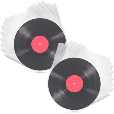BUOSHUO 50 Pezzi Buste per Vinili 33 Giri,Antistatiche Vinyl Inner Sleeve BUOSHUO 50 Pezzi Buste per Vinili 33 Giri,Antistatiche Vinyl Inner Sleeve