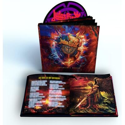 Judas Priest Invincible Shield CD Deluxe Hard cover book 24 Page booklet Judas Priest Invincible Shield CD Deluxe Hard cover book 24 Page booklet