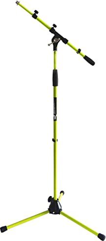 keepdrum , supporto per microfono, MS106YW, con braccio incluso ebase in metallo, colore giallo