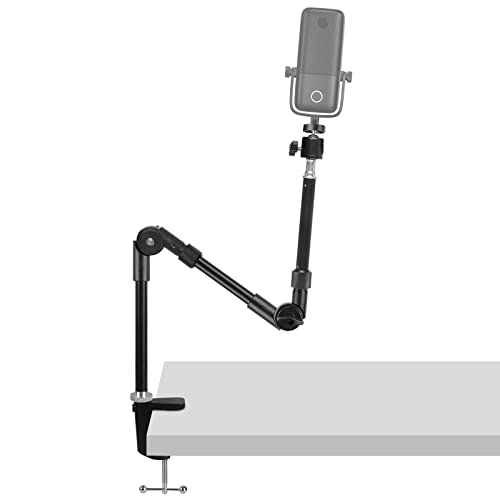 GEEKRIA per Creators Braccio microfono compatibile con Elgato Wave:1, Wave:3 Mic Boom Arm Mount Adapter, supporto sospensione, braccio a forbice microfono, supporto da scrivania