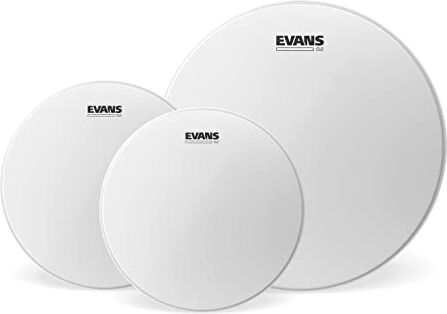 EVANS Confezione da 3 Pelli Sabbiate G2 per Tom Rispettivamente di 10", 12" e 14", Fusion