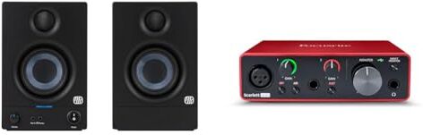 PreSonus Eris 3.5 Gen 2 — Altoparlanti desktop alimentati da 3,5 pollici per multimedia, giochi & Focusrite Scarlett Solo (terza generazione), interfaccia audio USB