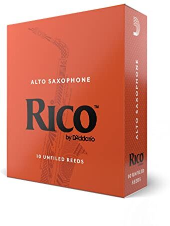 D'Addario Rico Saxophone Reeds Ance per sassofono contralto Alto Sax Reeds 3.5 forza, 10-Pack