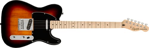 Fender Squier by  Affinity Series Telecaster, Chitarra Elettrica, Tastiera in Acero, Battipenna Nera, 3 Tonalità Marrone